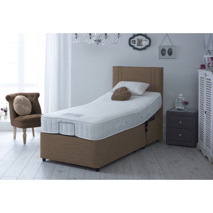 Symple Stuff Jenny Upholstered Adjustable Bed with Mattress Wayfair.co.uk